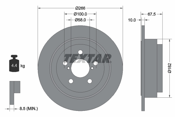 Disc frana 92082000 TEXTAR