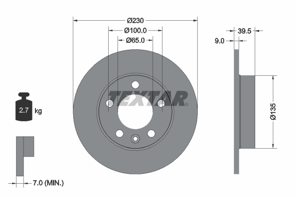 Disc frana 92082503 TEXTAR