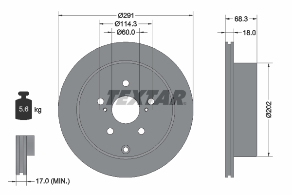 Disc frana 92082600 TEXTAR