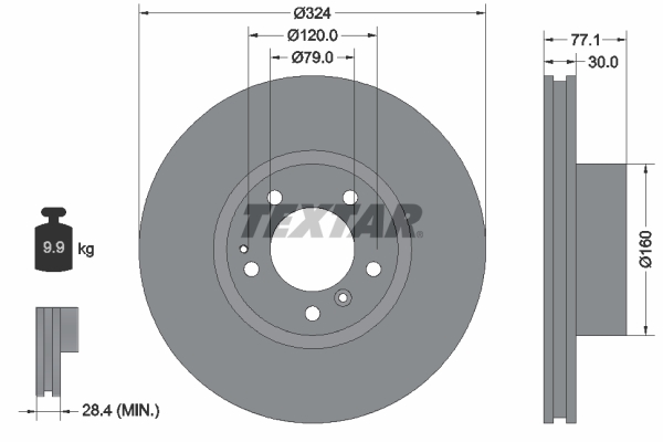 Disc frana 92083400 TEXTAR