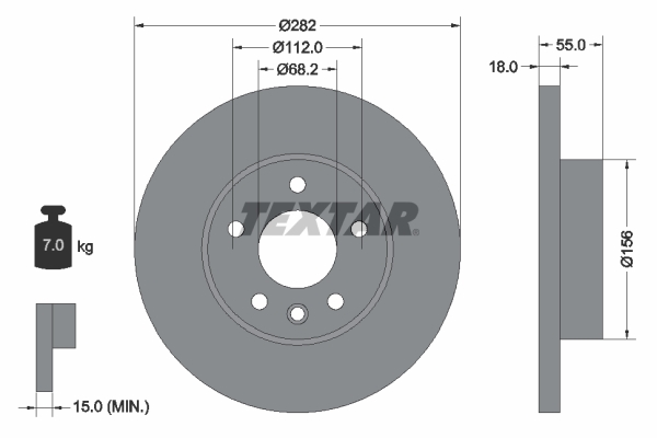 Disc frana 92083703 TEXTAR