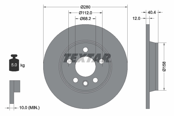 Disc frana 92083903 TEXTAR