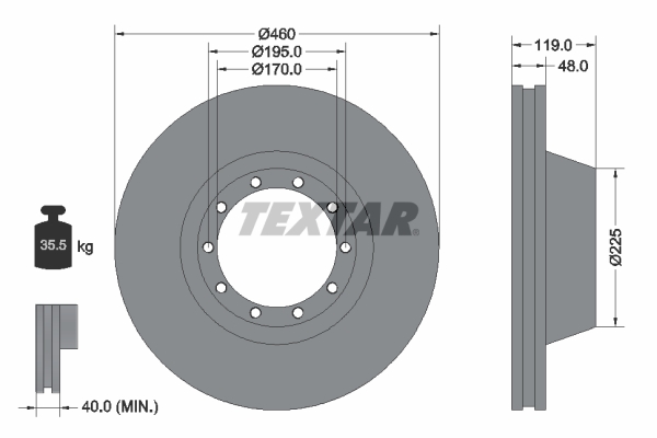 Disc frana 93084000 TEXTAR