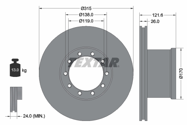 Disc frana 93084100 TEXTAR