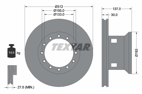 Disc frana 93084200 TEXTAR