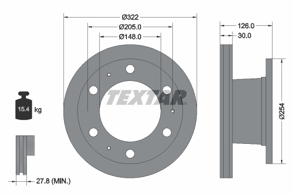 Disc frana 93084300 TEXTAR