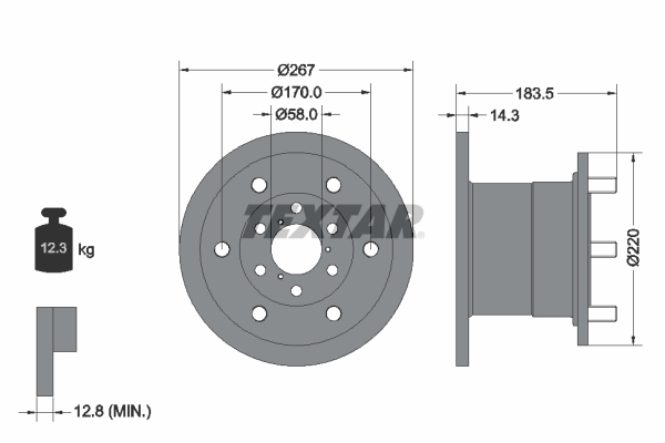 Disc frana 93084400 TEXTAR
