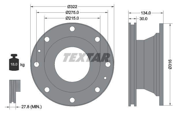 Disc frana 93084900 TEXTAR