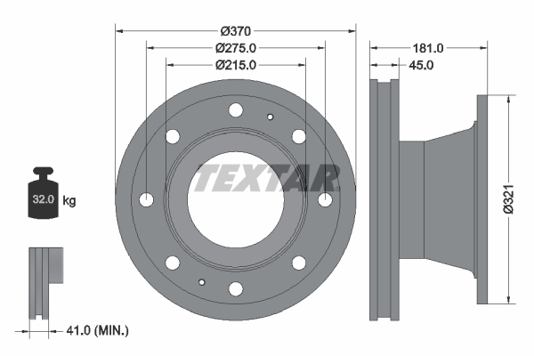 Disc frana 93085100 TEXTAR