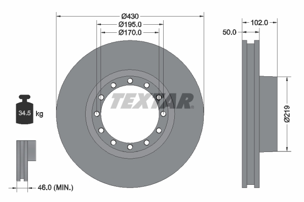 Disc frana 93085200 TEXTAR