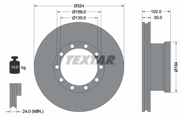 Disc frana 93085300 TEXTAR