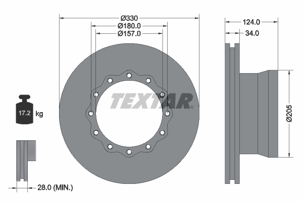Disc frana 93085500 TEXTAR