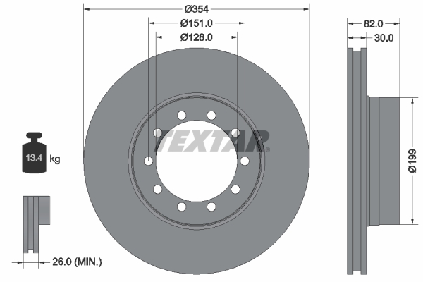 Disc frana 93085900 TEXTAR