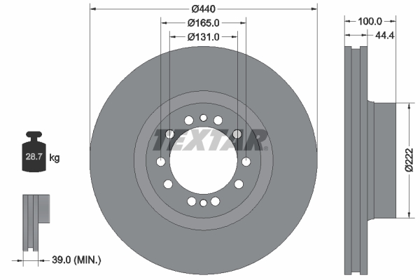Disc frana 93086000 TEXTAR