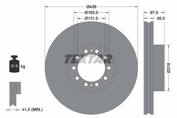 Disc frana 93086100 TEXTAR