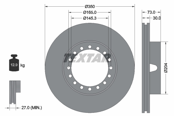 Disc frana 93086300 TEXTAR