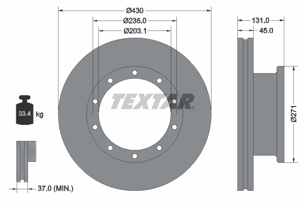 Disc frana 93086800 TEXTAR