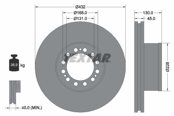 Disc frana 93087200 TEXTAR