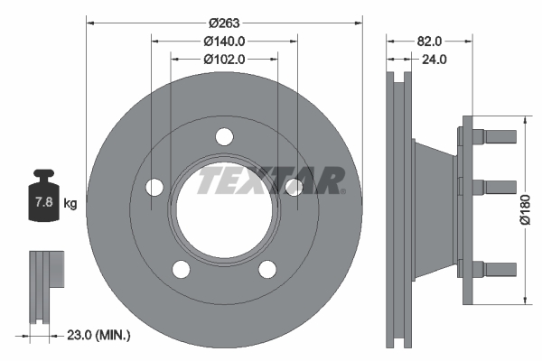 Disc frana 92087300 TEXTAR