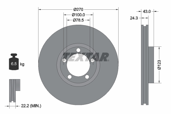 Disc frana 92088200 TEXTAR