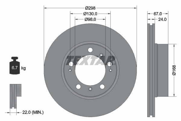 Disc frana 92088803 TEXTAR