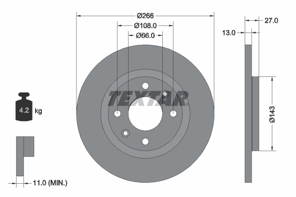 Disc frana 92089103 TEXTAR