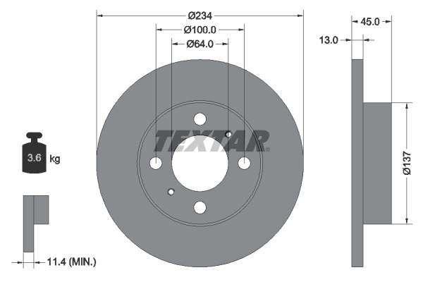 Disc frana 92089300 TEXTAR
