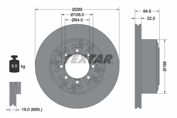 Disc frana 93089600 TEXTAR