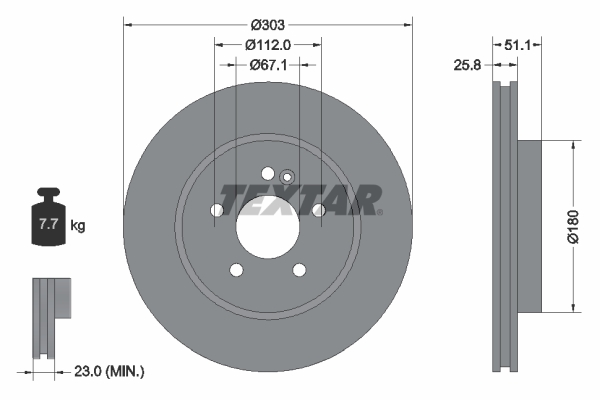 Disc frana 92089905 TEXTAR