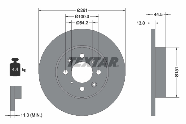 Disc frana 92090100 TEXTAR