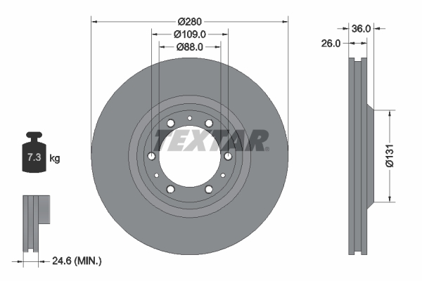 Disc frana 92091400 TEXTAR