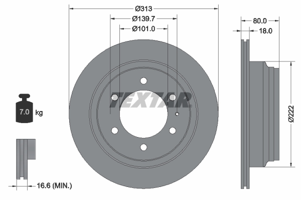 Disc frana 92091600 TEXTAR