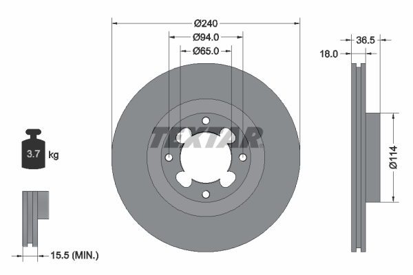 Disc frana 92092200 TEXTAR