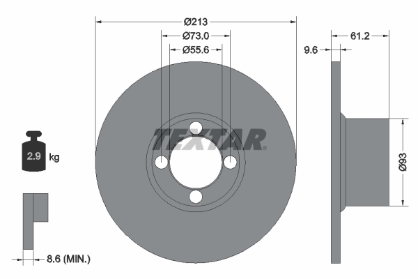 Disc frana 92092600 TEXTAR