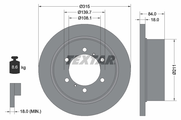 Disc frana 92093100 TEXTAR