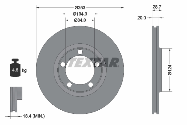 Disc frana 92093700 TEXTAR