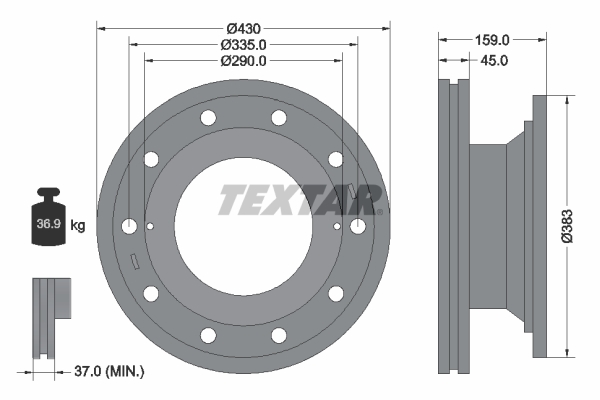 Disc frana 93095900 TEXTAR