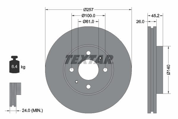 Disc frana 92096700 TEXTAR