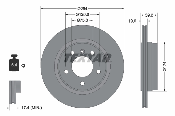 Disc frana 92097303 TEXTAR