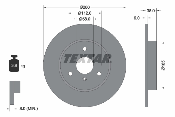 Disc frana 92097603 TEXTAR