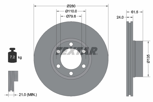 Disc frana 92097703 TEXTAR