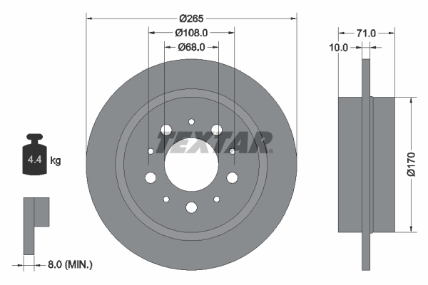 Disc frana 92097800 TEXTAR