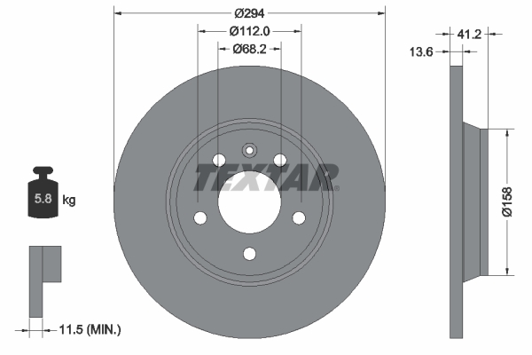 Disc frana 92098103 TEXTAR