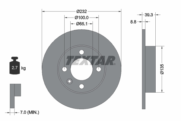 Disc frana 92098203 TEXTAR