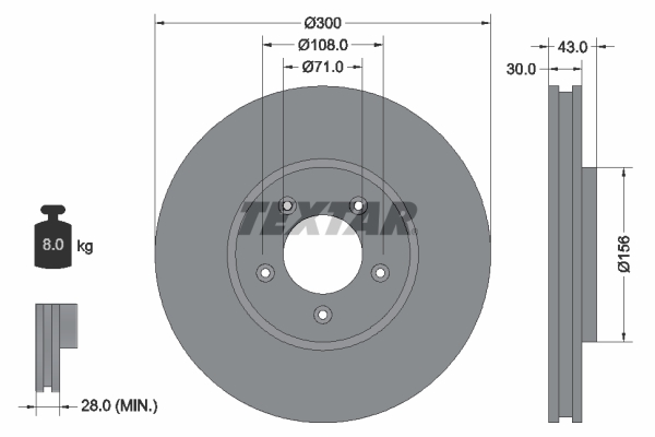 Disc frana 92099003 TEXTAR