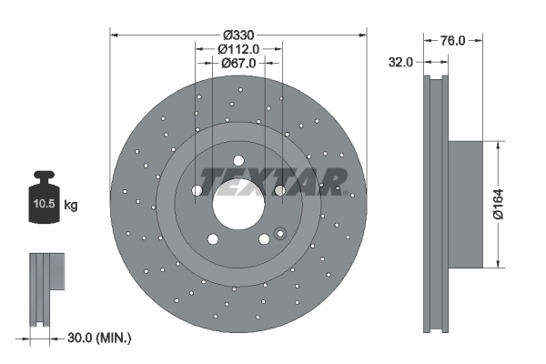 Disc frana 92099205 TEXTAR