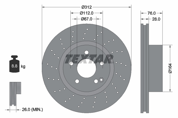 Disc frana 92099305 TEXTAR