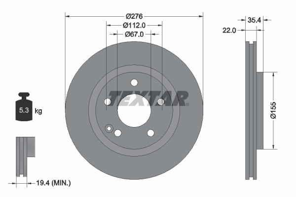 Disc frana 92099603 TEXTAR