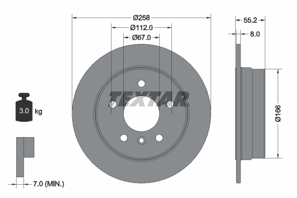 Disc frana 92099703 TEXTAR