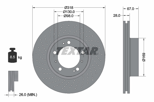 Disc frana 92099907 TEXTAR